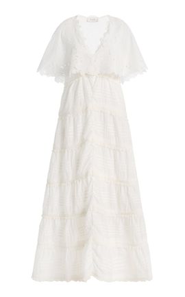 Sea Sea Eleannora Embroidered Cotton Maxi Dress