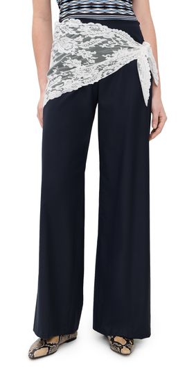 Sea Sea Fiora Tropical Wool Trousers Navy