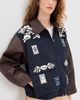 Sea Sea Georgie Sportswear Embroidered Jacket Navy - 2