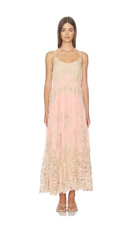 Sea Sea Gracelyn Lace Embroided Maxi Slip Dress