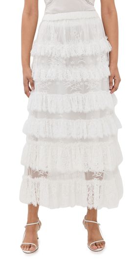 Sea Sea Holden Lace Maxi Skirt White