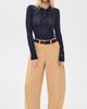 Sea Sea Jane Argyle Polo Sweater Navy - 5