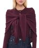 Sea Sea Jane Henley Sweater With Scarf Burgundy - 1