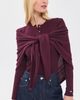 Sea Sea Jane Henley Sweater With Scarf Burgundy - 2
