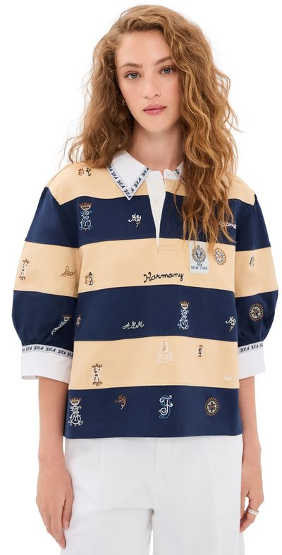 Sea Sea Juliet Embroidered Rugby Top Multi