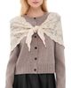 Sea Sea Kirra Lace Scarf Cardigan Taupe - 1