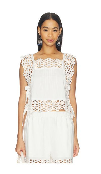 Sea Sea Leila Eyelet Sleeveless Top