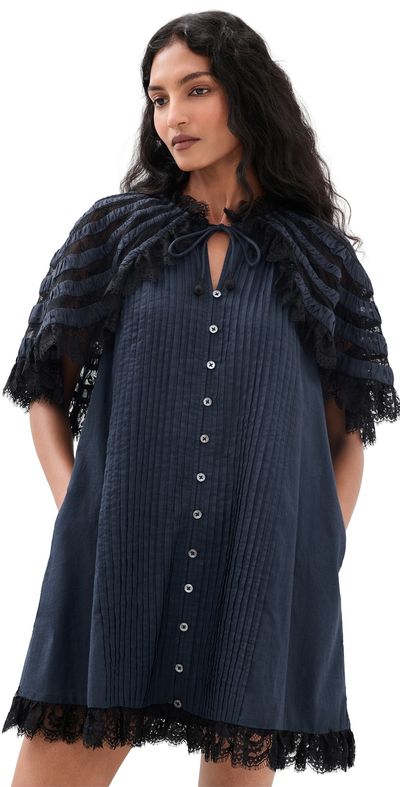 Sea Sea Margaret Capelet Mini Dress Blue