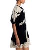 Sea Sea Medina Velvet & Lace Mini Dress - 5