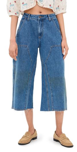 Sea Sea Milene Denim Carpenter Culottes Blue