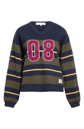 Sea Sea Mina Stripe Novelty Cotton & Cashmere Sweater