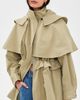 Sea Sea Odessa Workwear Mid-Length Cape Coat Taupe - 2