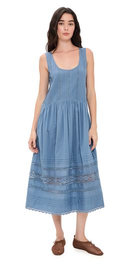 Sea Sea Pippa Solid Tank Midi Dress Blue