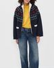 Sea Sea Preston Knit Sherpa Lined Jacket Navy - 5