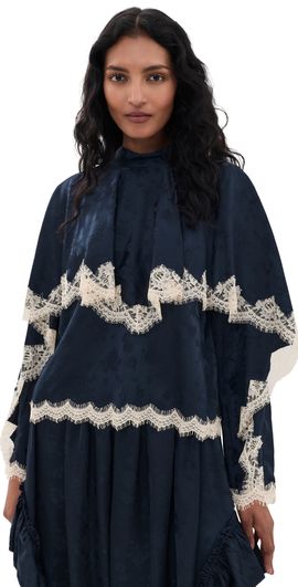 Sea Sea Shay Lace Long Sleeve Top Navy