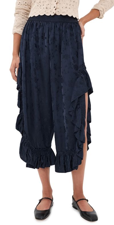 Sea Sea Shay Lace Ruffle Pants Navy