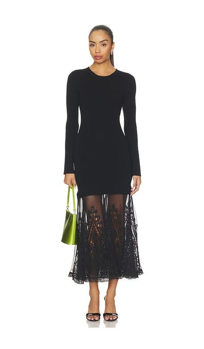 Sea Sea Vali Embroidered Mixed Media Maxi Dress