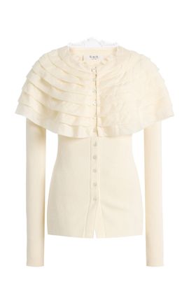Sea Sea Wanda Ruffled Wool Cardigan