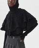 Sea Sea Wright Knit Crochet Poncho Black One - 2