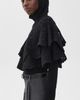 Sea Sea Wright Knit Crochet Poncho Black One - 4