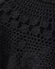 Sea Sea Wright Knit Crochet Poncho Black One - 6