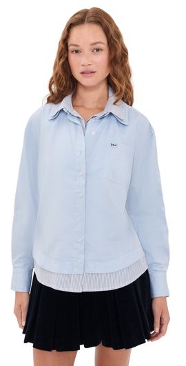 Sea Sea Zayna Double Layered Button Down Blue
