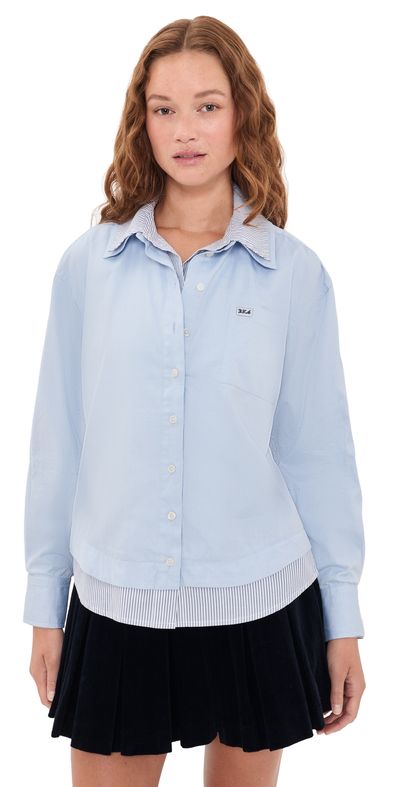 Sea Sea Zayna Double Layered Button Down Blue
