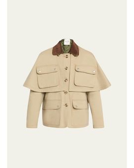 Sea Tristan Double-Layer Jacket with Cape