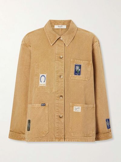 SEA Winslow patch-detailed denim jacket