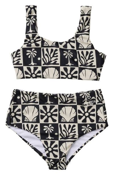 SEAESTA SURF SEAESTA SURF Kids' Beach Check Two-Piece Swimsuit
