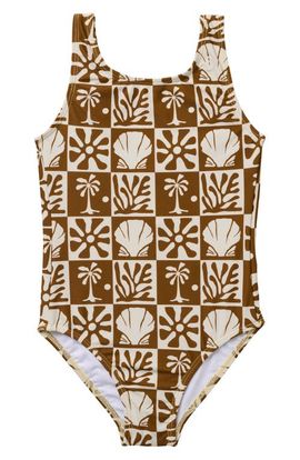 SEAESTA SURF SEAESTA SURF Kids' Beach Checks One-Piece Swimsuit