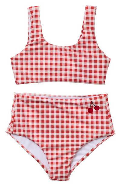 SEAESTA SURF SEAESTA SURF Kids' Gingham Cherry Two-Piece Swimsuit 