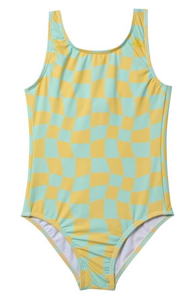 SEAESTA SURF SEAESTA SURF Kids' Wavy Checks One-Piece Swimsuit