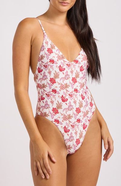 Seafolly Seafolly Floral V-Neck One-Piece Swimsuit