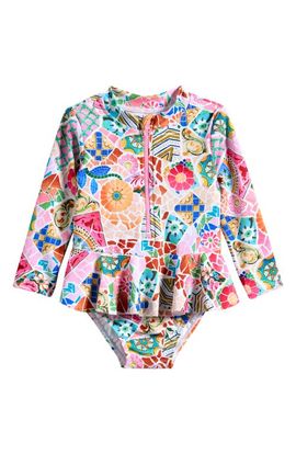 Seafolly Seafolly Frill Long Sleeve One-Piece Rashguard Swimsuit