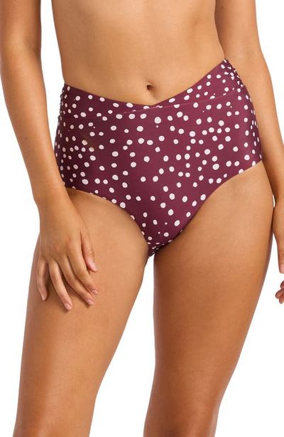Seafolly Seafolly Ruched Band High Waist Bikini Bottoms