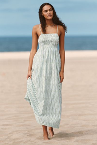 seafolly beach dress Seafolly Beach Edit Ladder Stripe Dress Cover Up - Turquoise main image 1