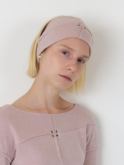 SEALOT Signature Eyelet Soft Wool Hair Band [Pink]