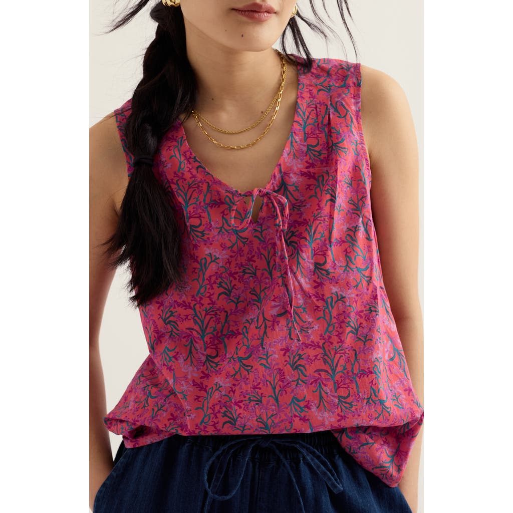 Seasalt Cornwall Seasalt Cornwall Cobbs Well Floral Sleeveless Organic Cotton Top