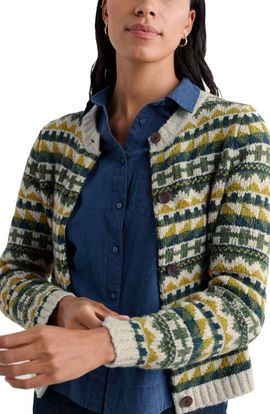 Seasalt Cornwall Seasalt Cornwall Daedon Pick Fair Isle Merino Wool Blend Cardigan