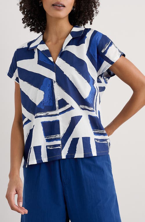 Seasalt Cornwall Seasalt Cornwall Deep Lane Short Sleeve Organic Cotton Button-Up Shirt
