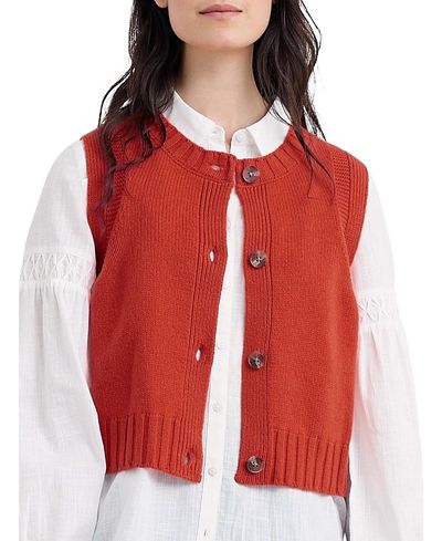 Seasalt Cornwall Seasalt Cornwall Derwenn Button Down Merino Knit Vest