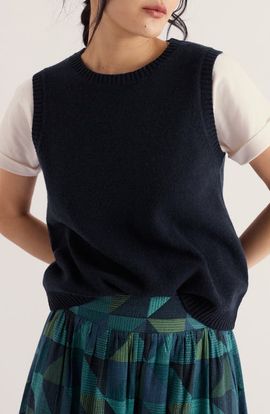 Seasalt Cornwall Seasalt Cornwall East View Merino Blend Sweater Vest