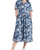 Seasalt Cornwall Seasalt Cornwall Floral Print Organic Cotton Midi Shirtdress - 1