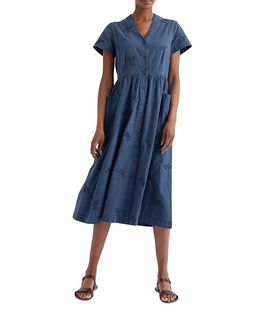 Seasalt Cornwall Seasalt Cornwall Fowen V-Neck Shirt-Style Midi Dress