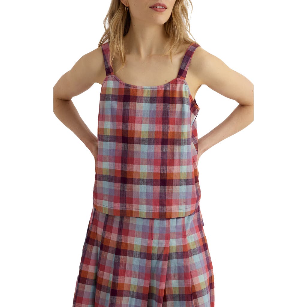 Seasalt Cornwall Seasalt Cornwall Hare's Tail Check Organic Cotton Tank