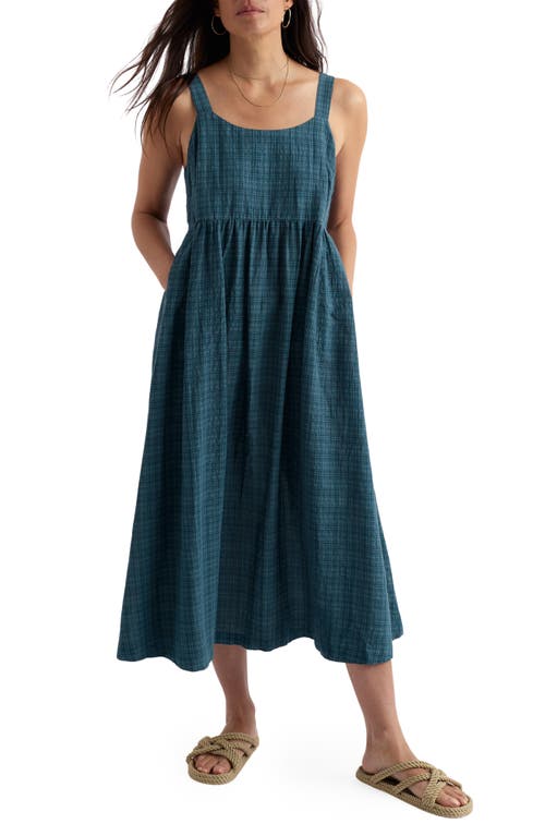 Seasalt Cornwall Seasalt Cornwall Laity Plaid Organic Cotton Blend Midi Dress