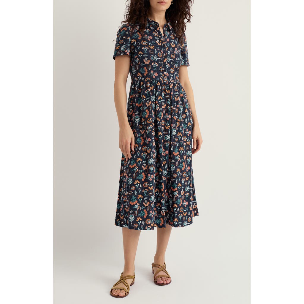Seasalt Cornwall Seasalt Cornwall Mainland Floral Print Midi Shirtdress