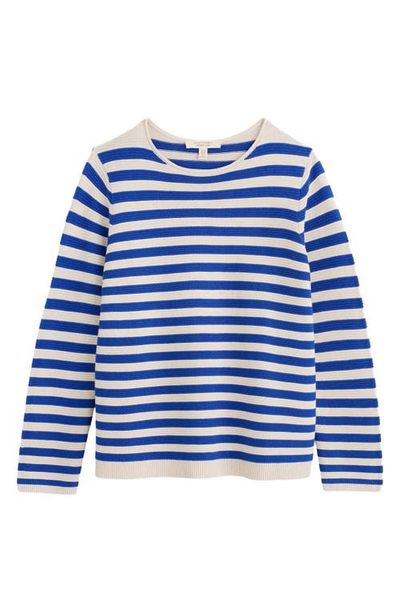 Seasalt Cornwall Seasalt Cornwall Makers Stripe Rib Organic Cotton Sweater