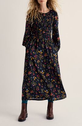 Seasalt Cornwall Seasalt Cornwall Meadowsweet Smocked Midi Dress